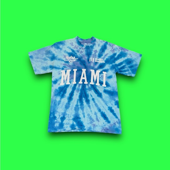 Rolling Loud Miami yes I’m staff say hi tie dye t-shirt blue mens small - Picture 1 of 4